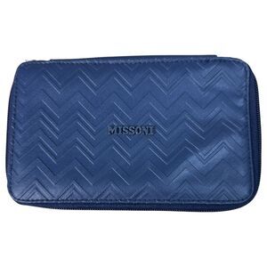 Missoni Delta Navy Blue Cosmetic Makeup Toiletry Case